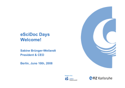 eSciDoc Days, Berlin