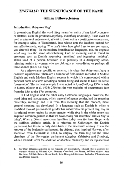 TINGWALL - The Scottish Society for Northern Studies