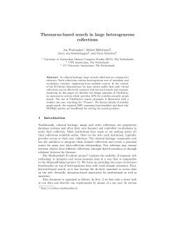 Thesaurus-based search in large heterogeneous - SWI