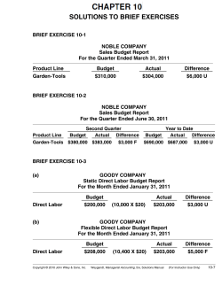 SOLUTIONS TO BRIEF EXERCISES