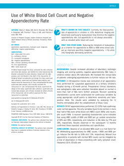 Use of White Blood Cell Count and Negative