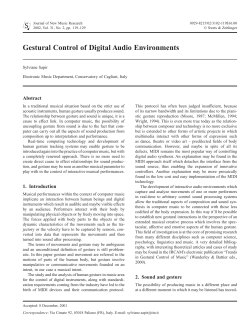 Gestural Control of Digital Audio Environments - Digital