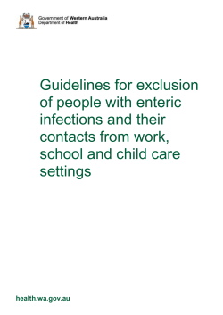 Guidelines for exclusion of people with enteric