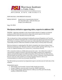 Marijuana initiative opposing sides, experts to address CIR
