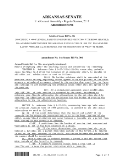 Amends Senate Bill No. 306 - Arkansas General Assembly