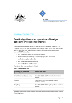 Practical guidance for operators of foreign collective