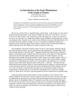 An Introduction to the Iconic Illuminations of the Gospel of Thomas