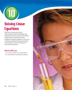 Solving Linear Equations
