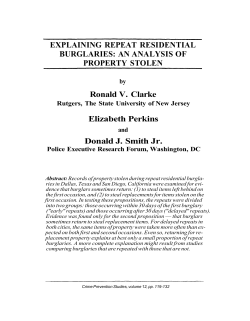 EXPLAINING REPEAT RESIDENTIAL