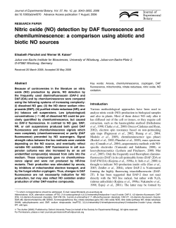 NO - Journal of Experimental Botany