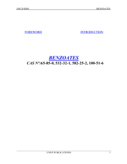 benzoates - ipcs inchem