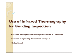 Use of Infrared Thermography for Building Inspection Seminar on