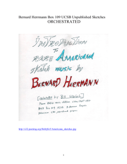 Bernard Herrmann Box 109 UCSB Unpublished Sketches