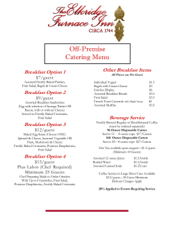 Off-Premise Catering Menu