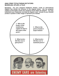 ANALYZING TOTALITARIAN DICTATORS: MUSSOLINI, HITLER