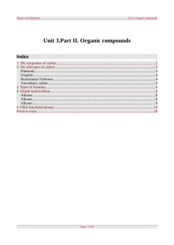 Unit 3.Part II. Organic compounds