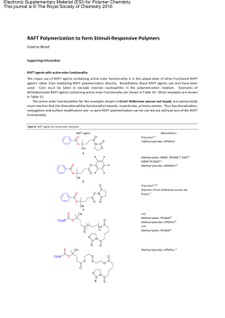 RAFT Polymerization to form Stimuli