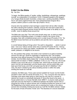 It Ain`t in the Bible - Christian Domestic Discipline Network