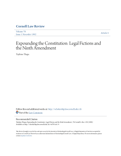 Expounding the Constitution: Legal Fictions and the Ninth Amendment