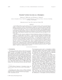 Potential Vorticity Inversion on a Hemisphere