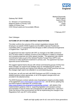 GMS Contract Changes 2017/18