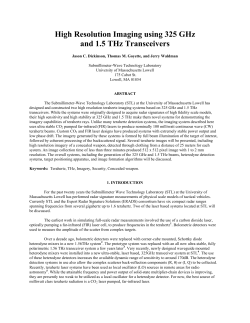 High Resolution Imaging using 325 GHz and 1.5 THz Transceivers