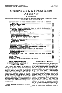Escherichia coli K-12 F-Prime Factors, Old and New