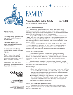Preventing Falls in The Elderly