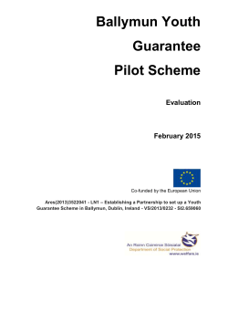 Ballymun Youth Guarantee Pilot Scheme