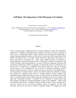Full Body: The Importance of the Phenotype in