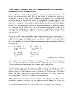 Finding Productive Morphology in the Wild: A quantitive analysis of