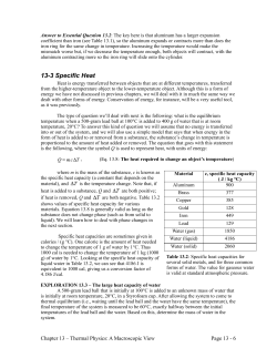 13-3 Specific Heat