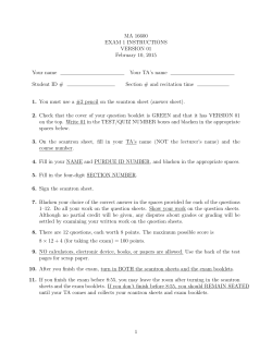 MA 16600 EXAM 1 INSTRUCTIONS VERSION 01