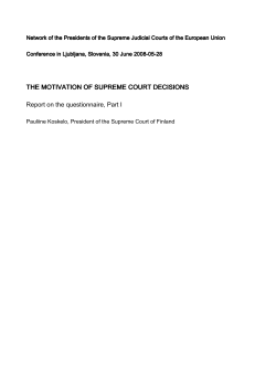 THE MOTIVATION OF SUPREME COURT DECISIONS THE