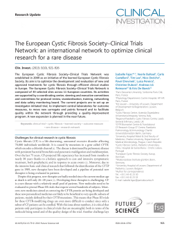 The European Cystic Fibrosis Society&ndash;Clinical Trials Network: an