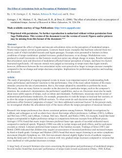 The Effect of Articulation Style on Perception of