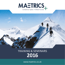 2016 training brochure