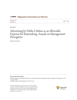 Advertising by Public Utilities as an Allowable