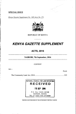 Community Land Act, 2016