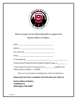 Donate - Boston Metro Hi-Railers Model Railroad Club