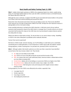 Prevention of SIDS - Early Childhood Development