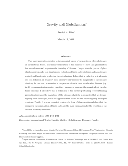 Gravity and Globlization - University of Illinois Urbana