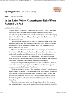 LINZ AM RHEIN, Germany &mdash; The bluffs along Germany`s Rhine