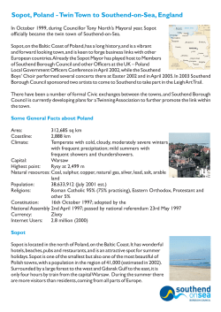 Sopot fact sheet - Southend-on