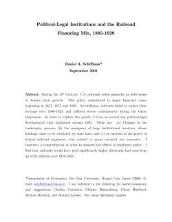 Political-Legal Institutions and the Railroad Financing