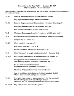 Foundations for Your Faith Lesson 20 NIV The Fall of