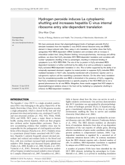 Hydrogen peroxide induces La cytoplasmic shuttling and increases