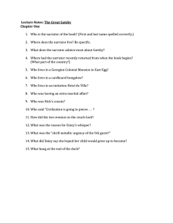Lecture Notes: The Great Gatsby
