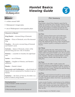 Hamlet Basics Viewing Guide