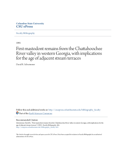 First mastodont remains from the Chattahoochee River valley in